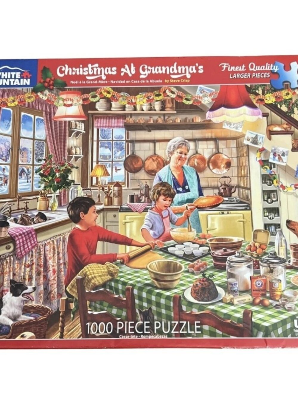 White Mountain Puzzles Christmas at Grandma's 1000 Piece Jigsaw Puzzle NEW